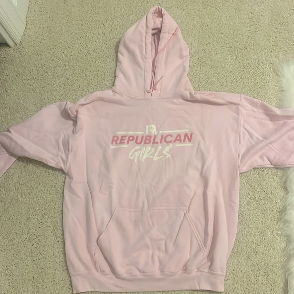 Republican Girls Light Pink Hoodie